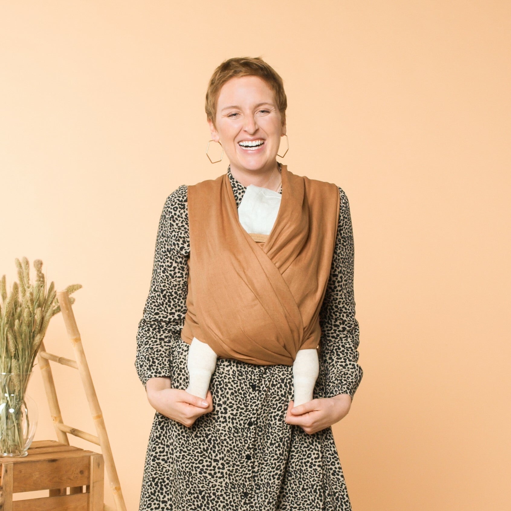 Linen sling CAMEL
